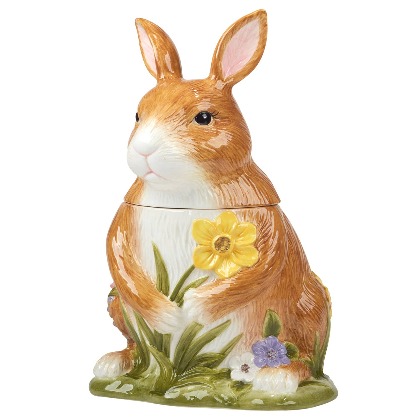 EASTER BUNNY COOKIE JAR BROWN