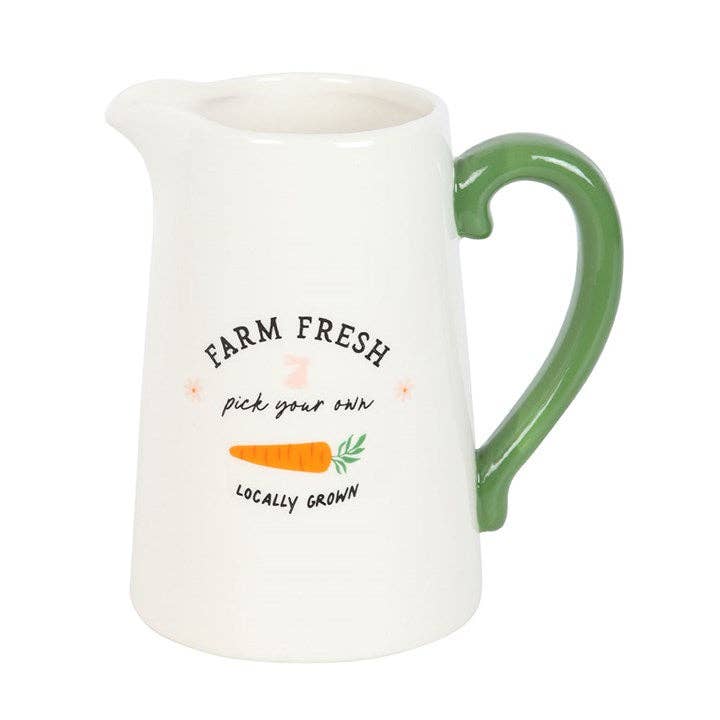 FARM FRESH CARROT PATCH FLOWER JUG