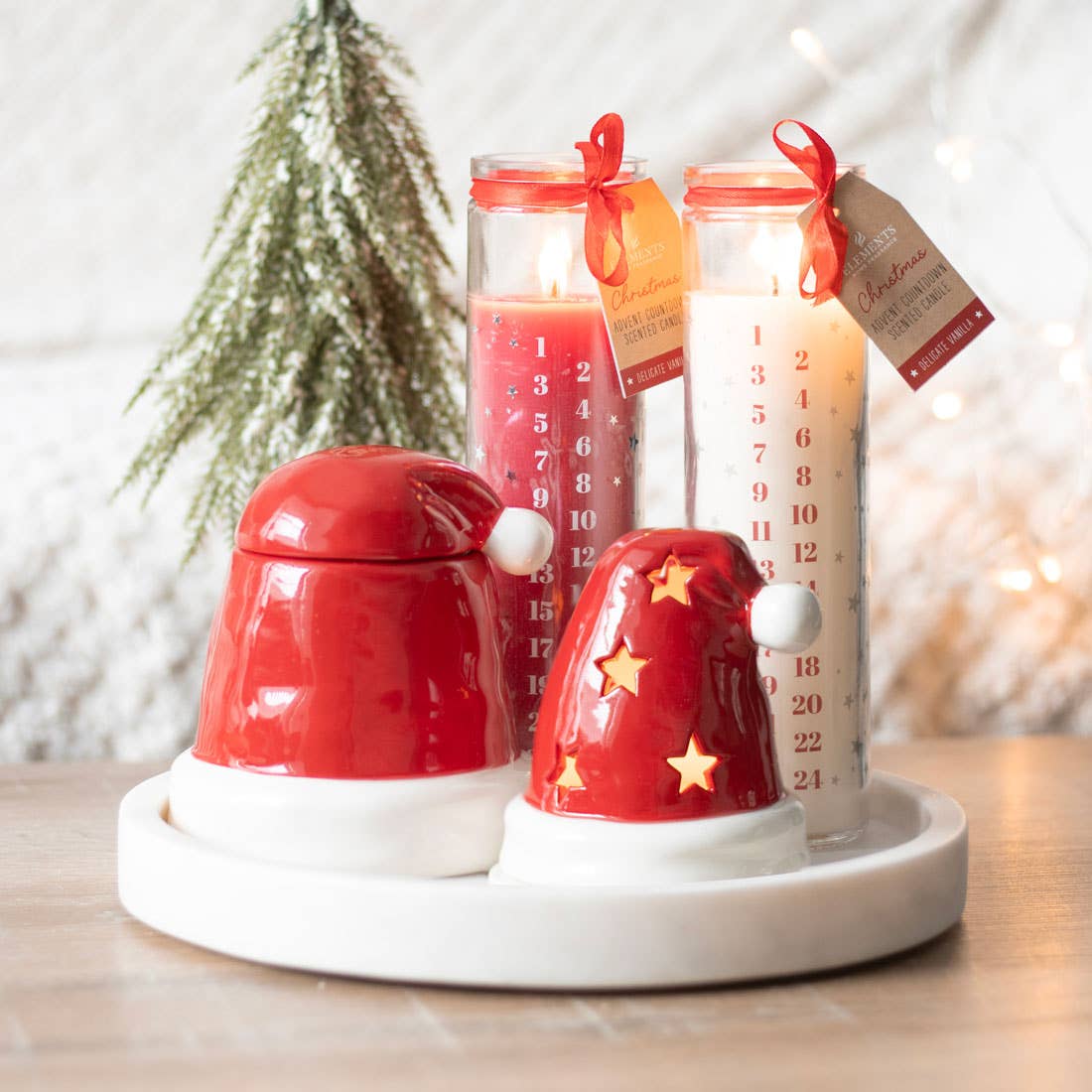 WHITE VANILLA ADVENT TUBE CANDLE