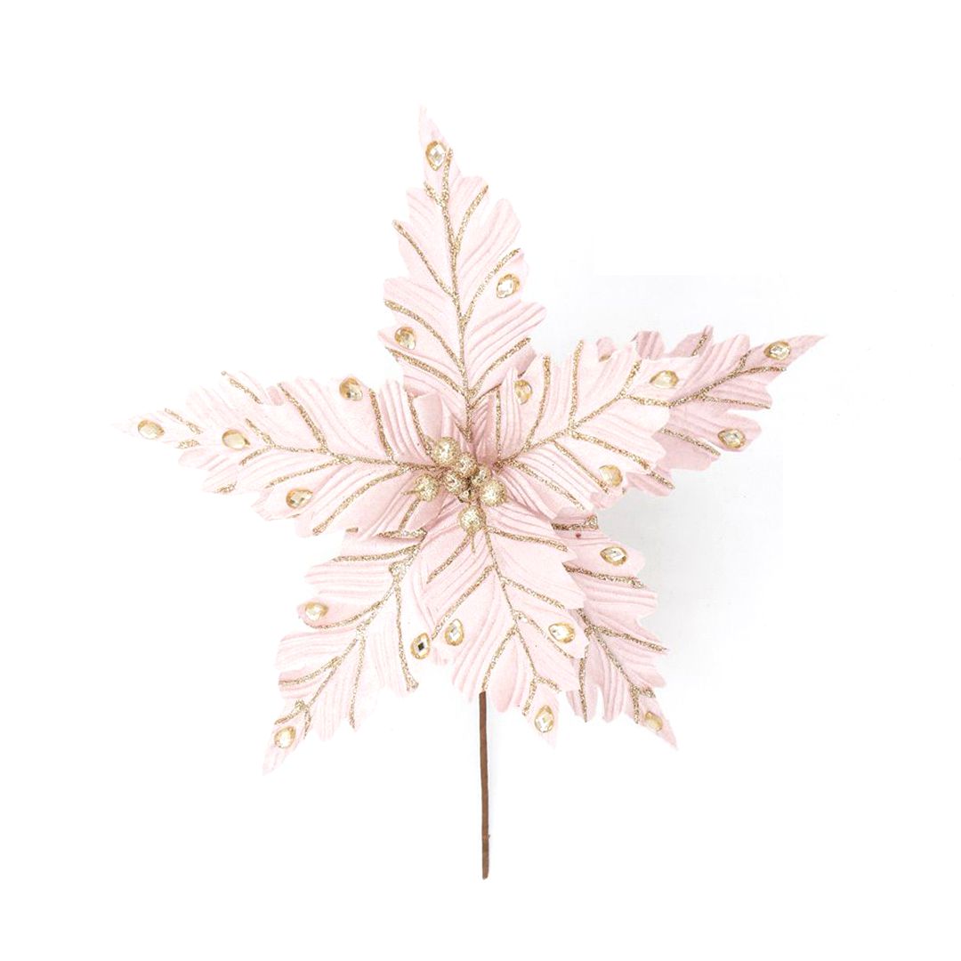 PINK GOLD JEWELLED POINSETTIA