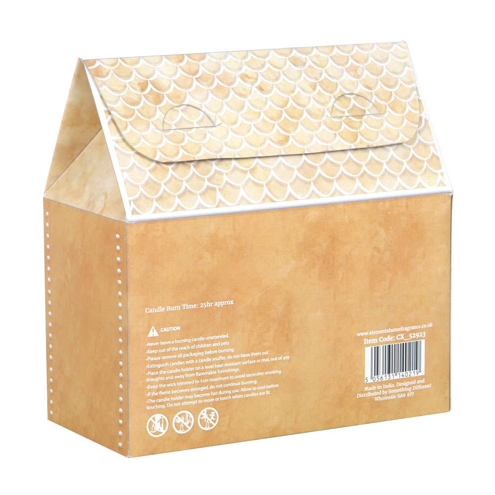 SET OF 2 GINGERBREAD HOUSE CANDLES