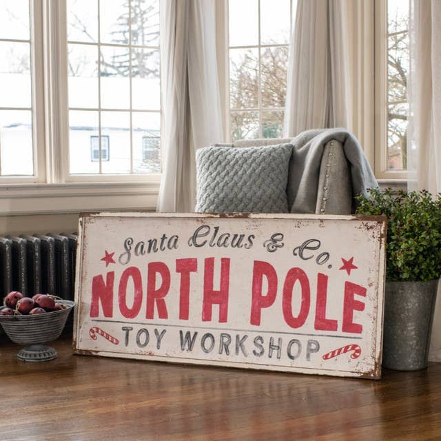NORTH POLE TOY WORKSHOP SIGN