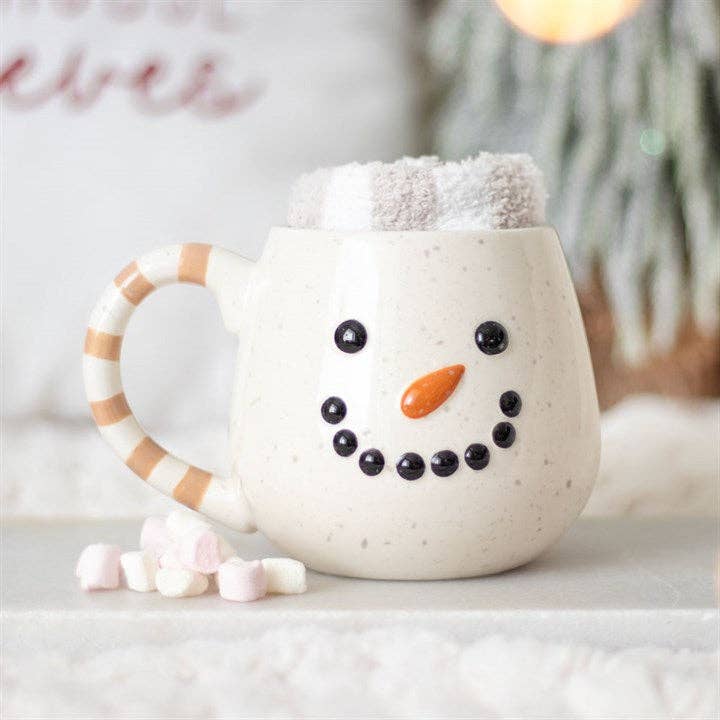 PRE ORDER SNOWMAN CHRISTMAS MUG & SOCKS SET