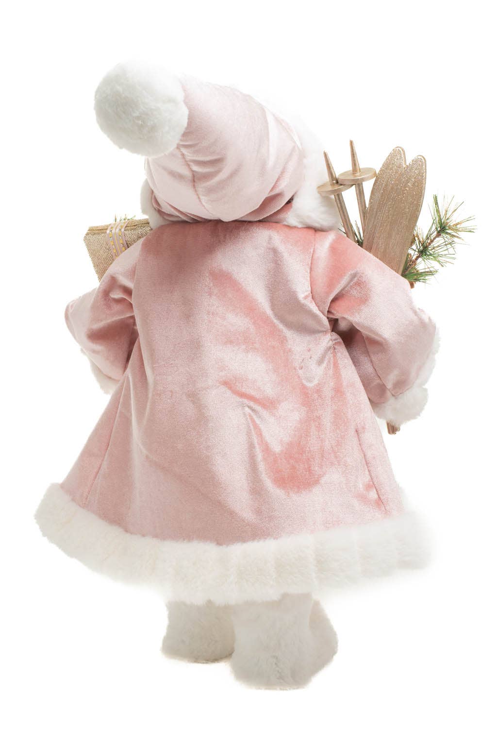 50CM PINK SEQUIN SANTA