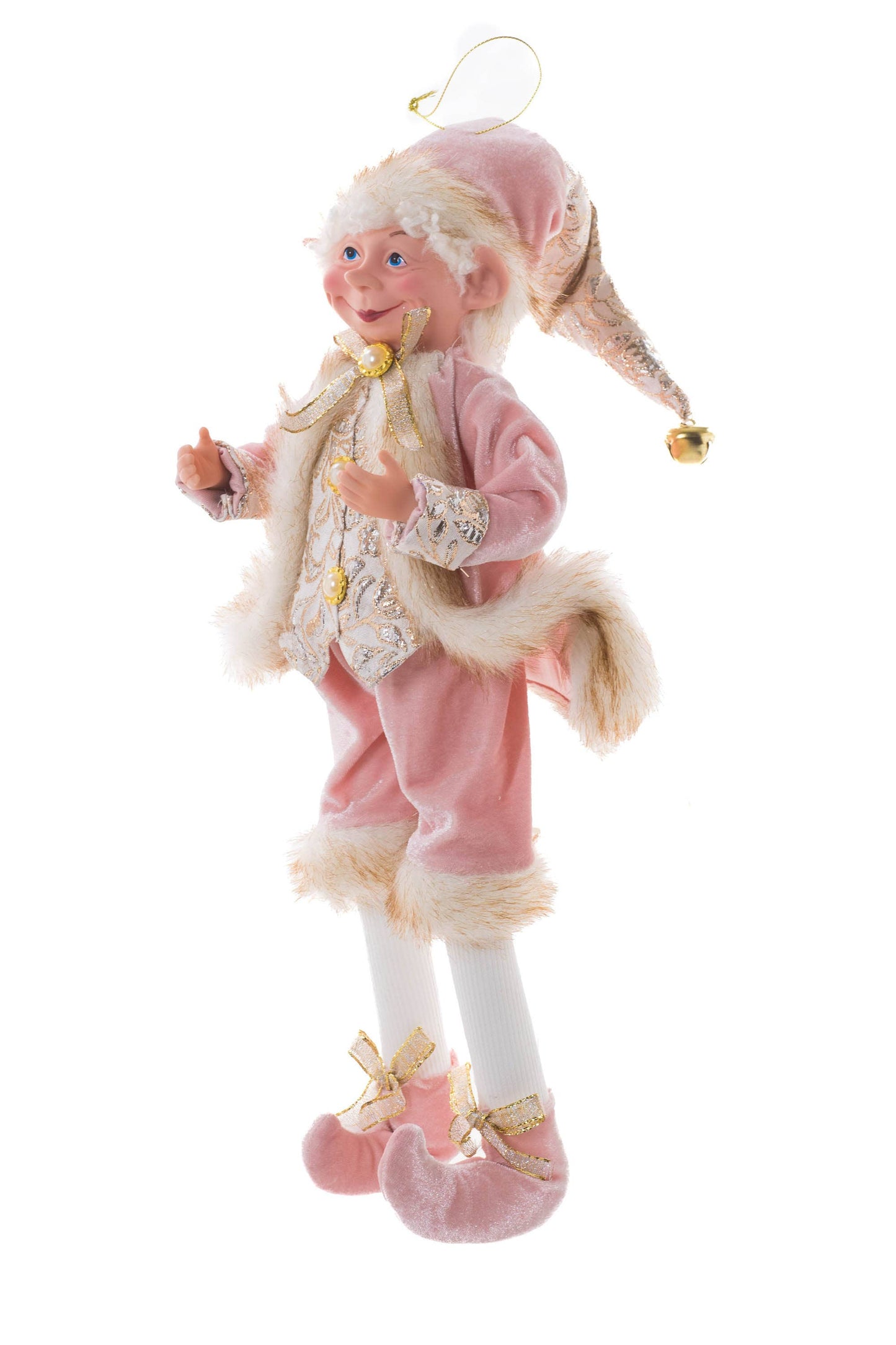 PINK HANGABLE DAPPER ELF 45CM