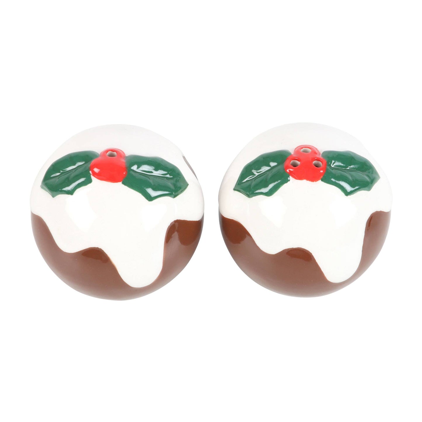 CHRISTMAS PUDDING SALT & PEPPER SHAKERS