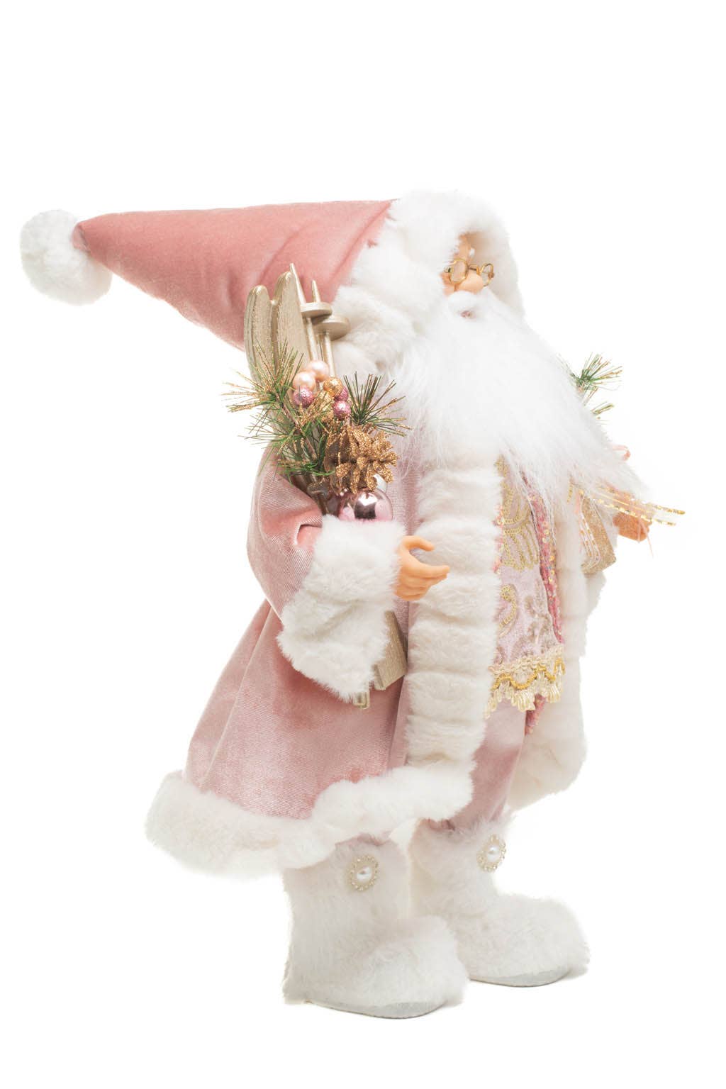 50CM PINK SEQUIN SANTA
