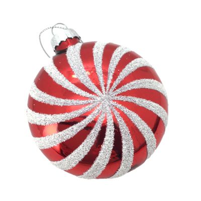 RED WHITE CANDY SWIRL HANGING