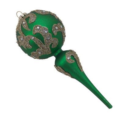 GREEN ORNATE FINIAL HANGING
