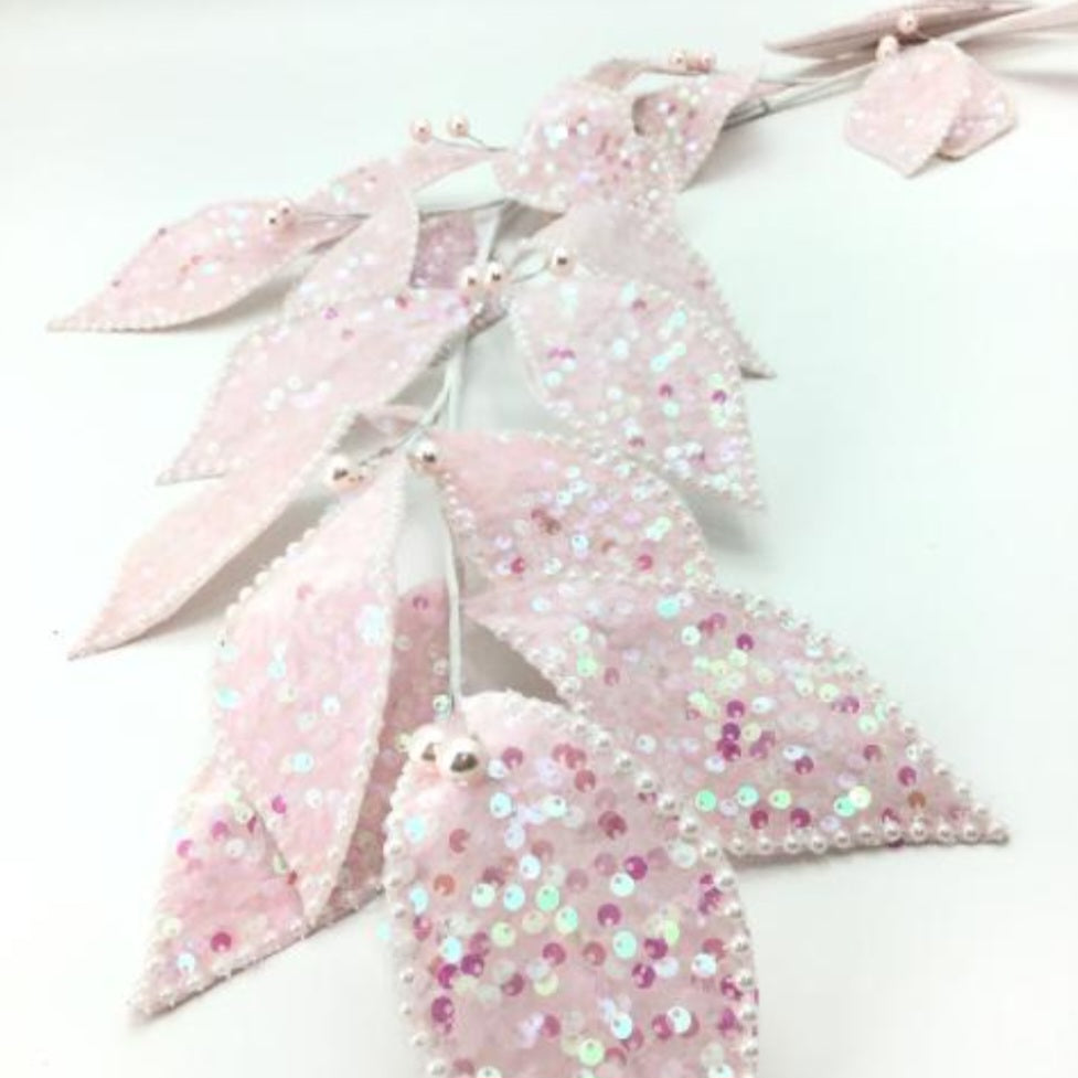 IRID PINK LEAF GARLAND
