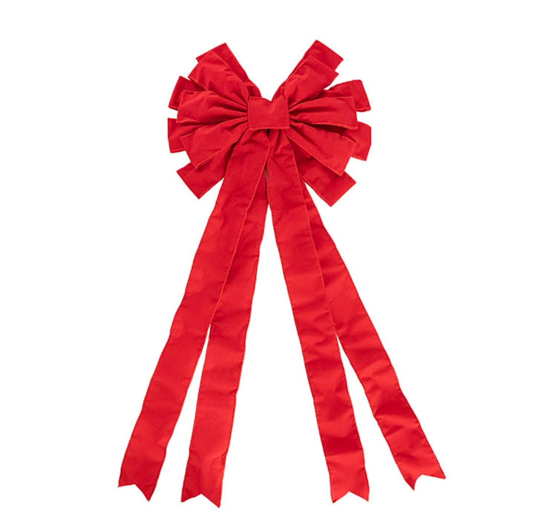 PRE MADE BOW RED VELVET EXTRA LARGE