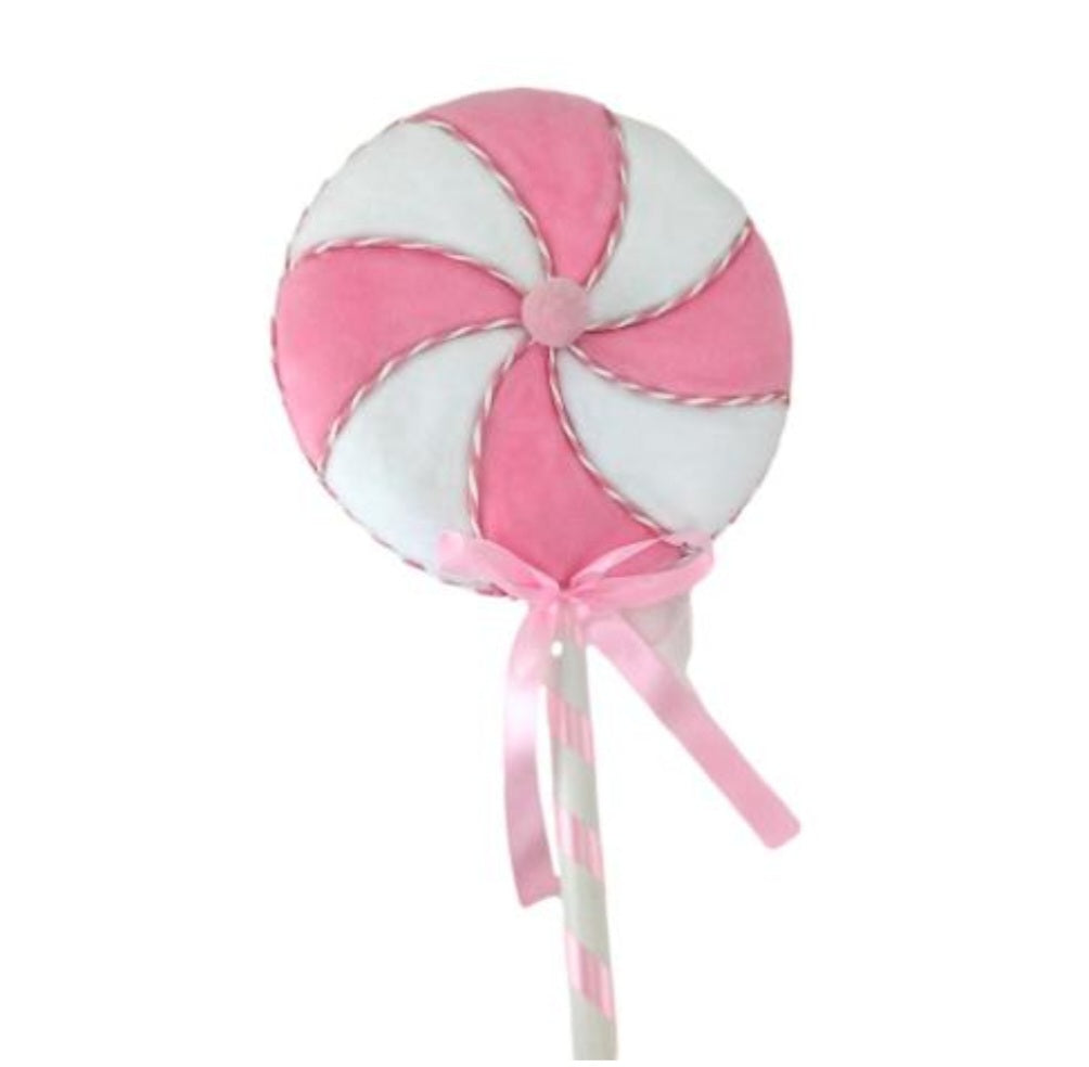 25CM D PINK WHITE LOLLYPOP
