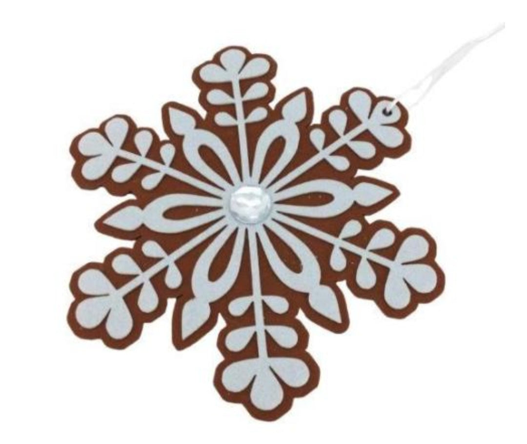 GINGERBREAD SNOWFLAKE HANGING