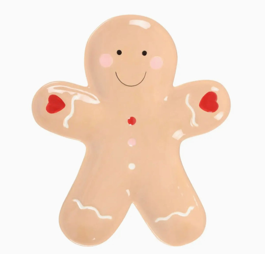 GINGERBREAD MAN SERVING PLATE