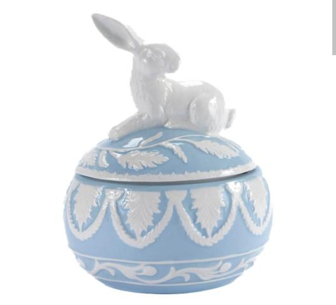 BUNNY TRINKET BOX BLUE