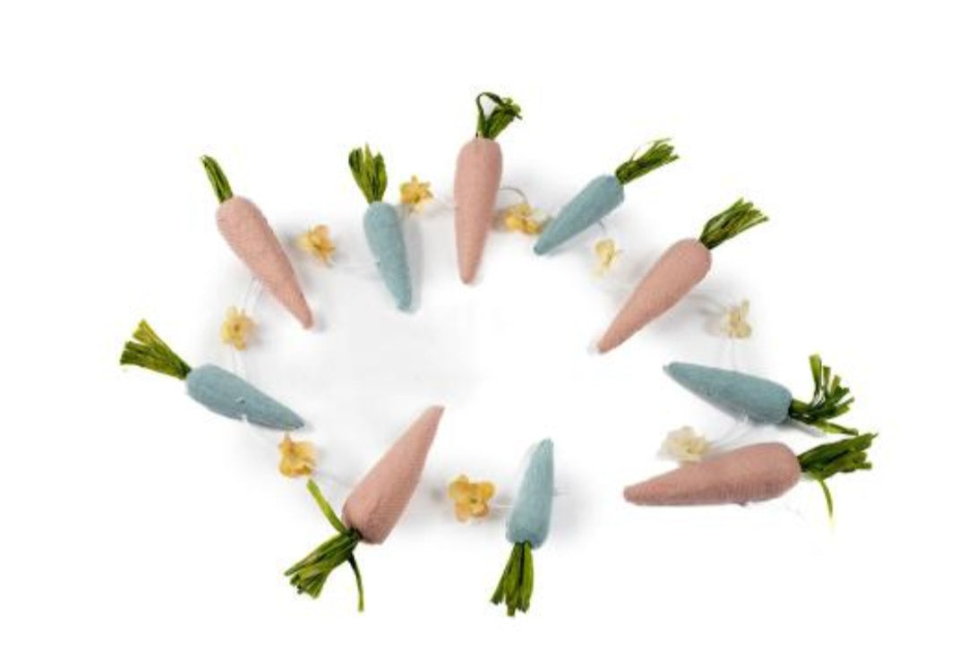 PINK BLUE CARROT GARLAND