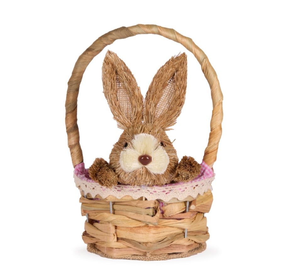 PRE ORDER MEDIUM PINK BUNNY BASKET