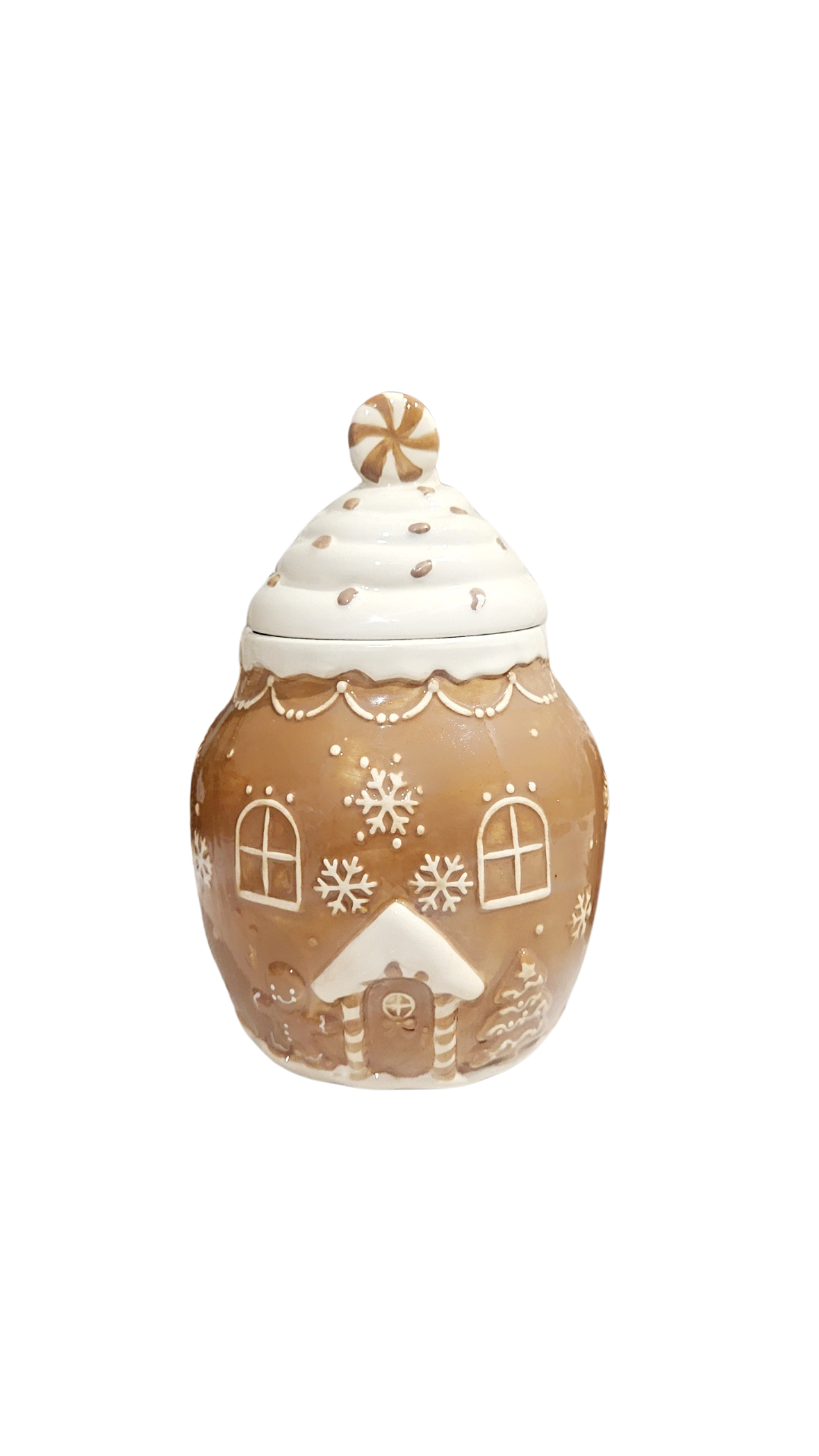 GINGERBREAD COOKIE JAR BROWN