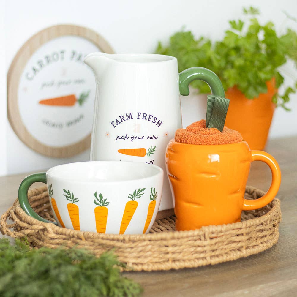FARM FRESH CARROT PATCH FLOWER JUG