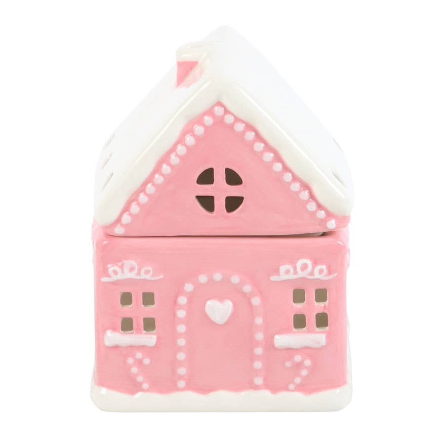 PINK GINGERBREAD HOUSE OIL BURNER