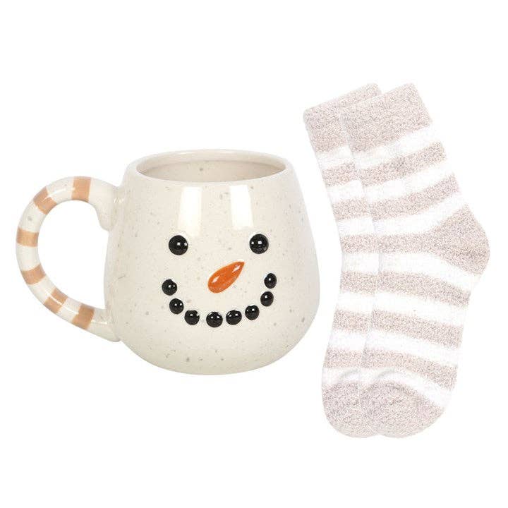 PRE ORDER SNOWMAN CHRISTMAS MUG & SOCKS SET