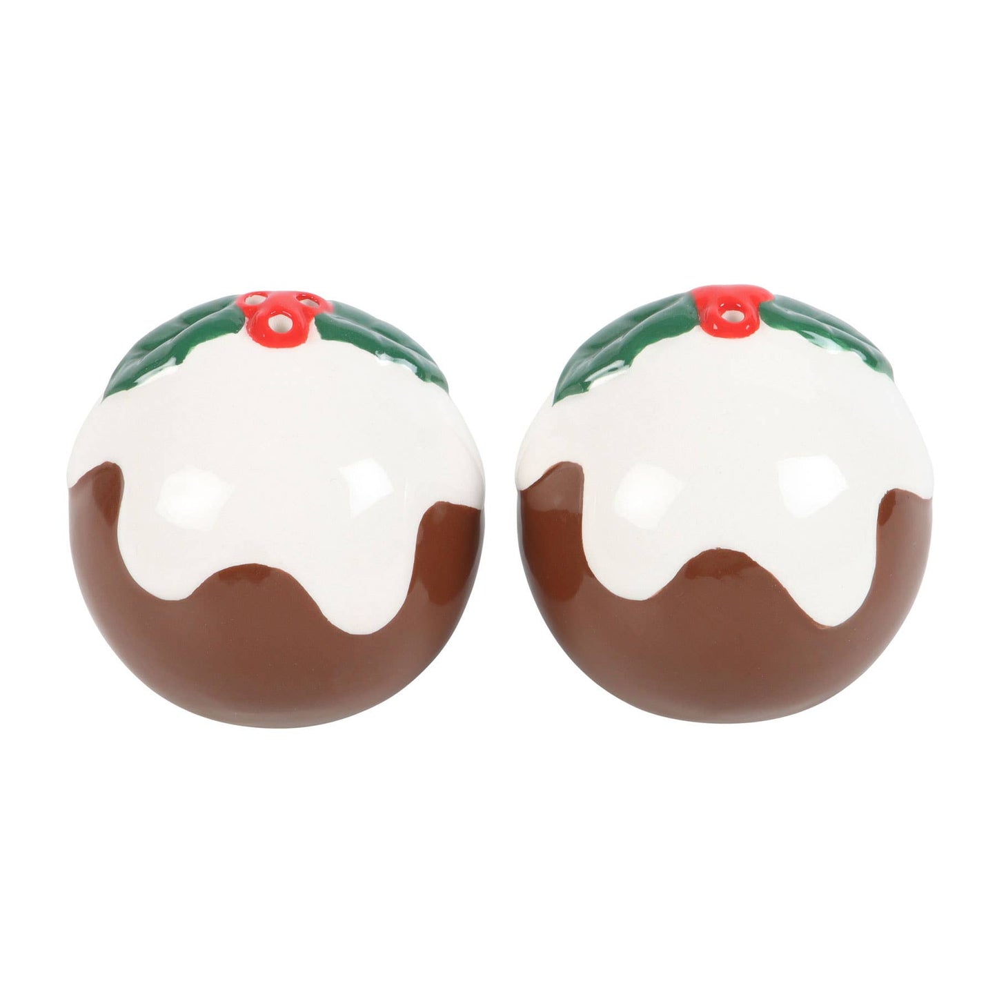 CHRISTMAS PUDDING SALT & PEPPER SHAKERS