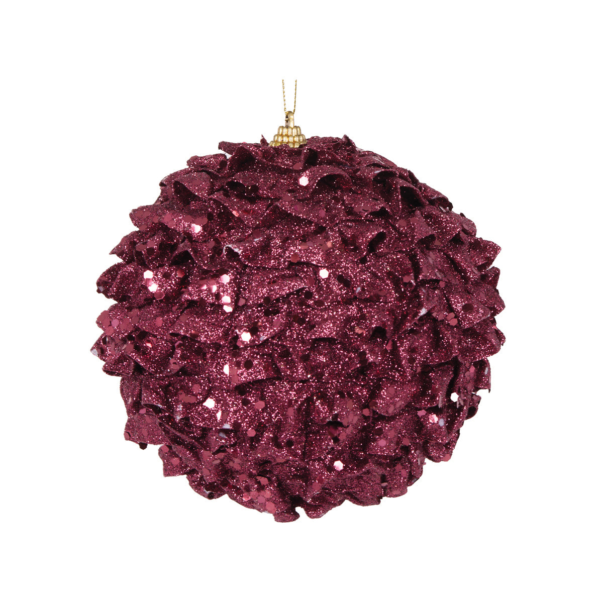 PRE ORDER XL BURGUNDY RUFFLES BAUBLE