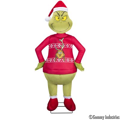 PRE ORDER LIFE SIZE ANIMATED GRINCH WITH SWEATER