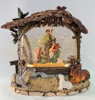 PRE ORDER NATIVITY MUSICAL GLITTER LANTERN