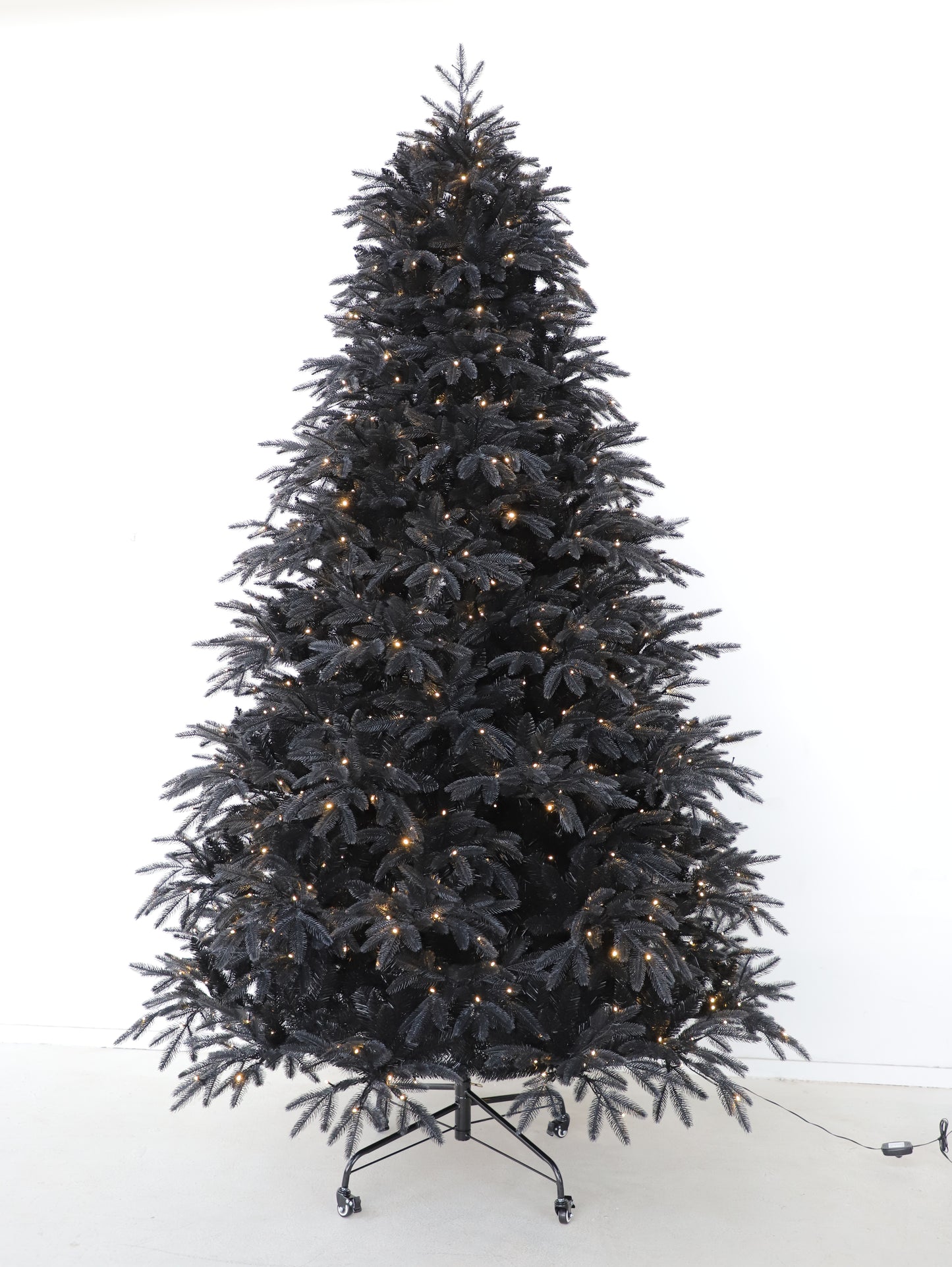 9FT PRE LIT BLACK DROOPY CHRISTMAS TREE