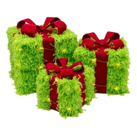 PRE ORDER S/3 LIGHT UP GRINCH PRESENTS