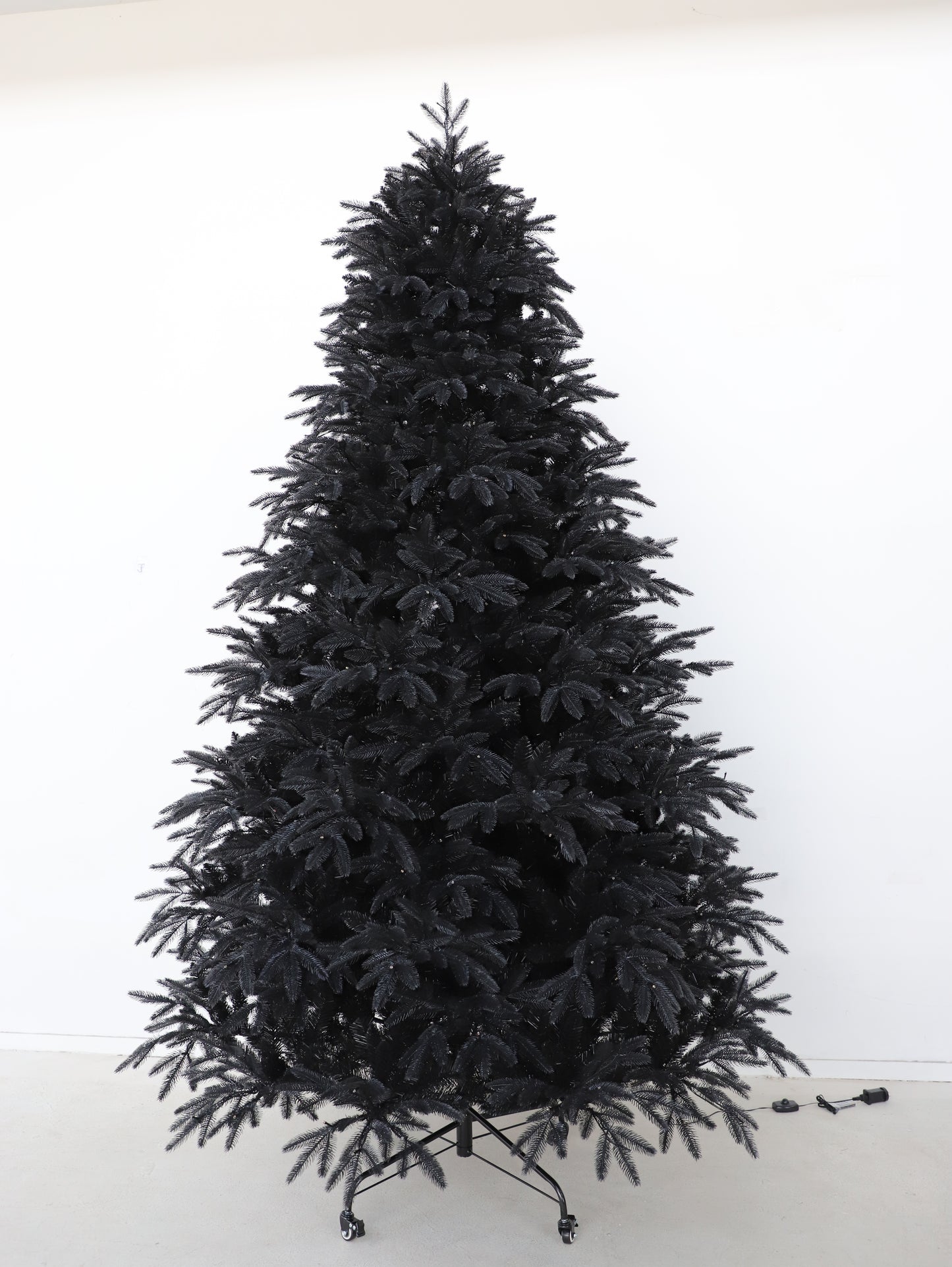 9FT PRE LIT BLACK DROOPY CHRISTMAS TREE