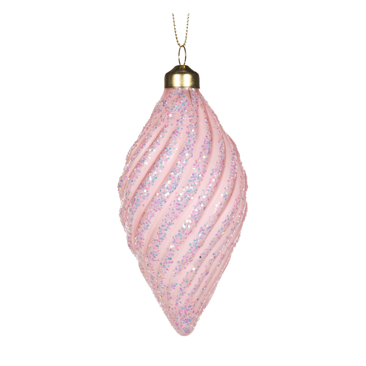 PRE ORDER PINK GLITTER SWIRL LONG DROP