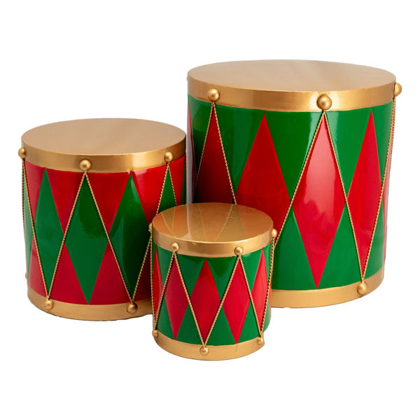 PRE ORDER S/3 RED & GREEN DRUMS