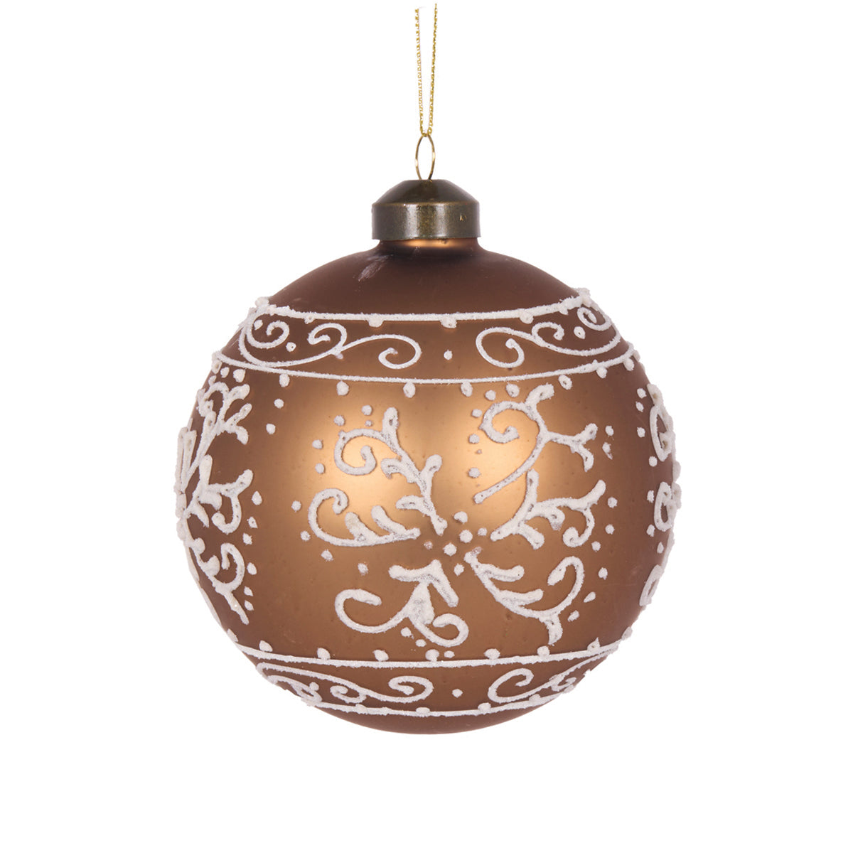 PRE ORDER PIPED GINGERBREAD BAUBLE