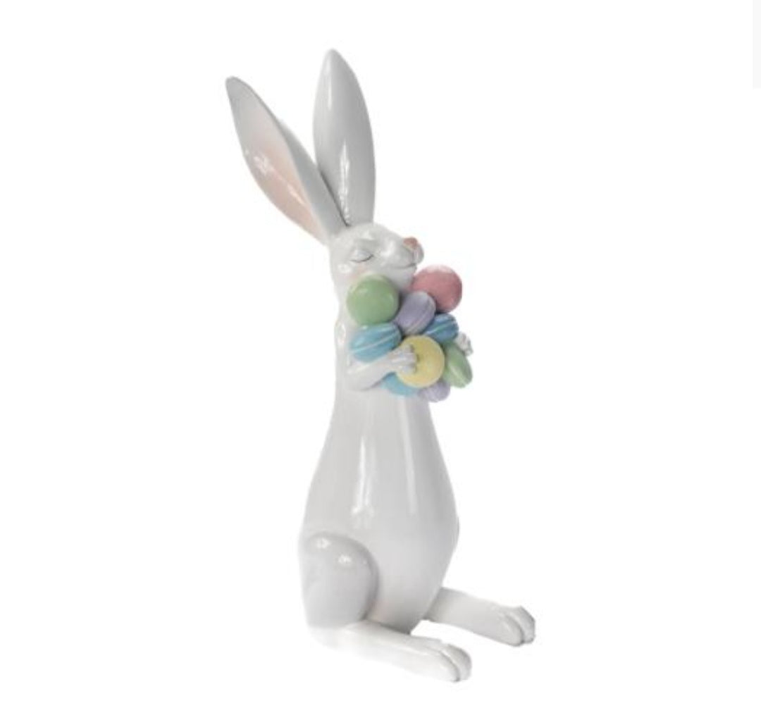 45CM BUNNY HUGGING MACARONS