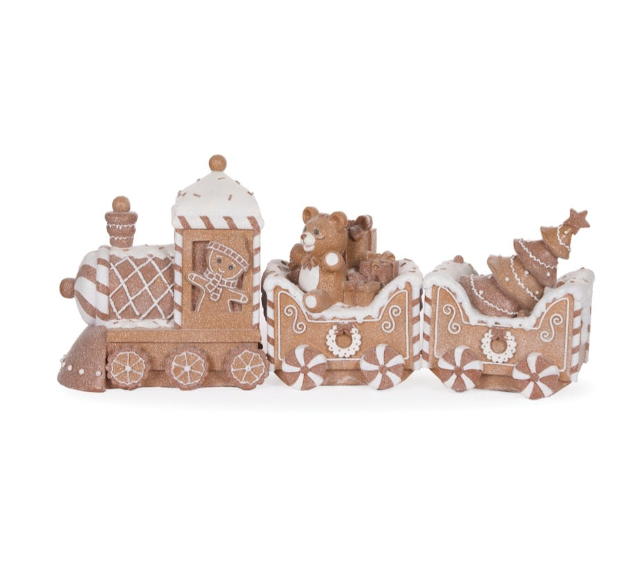 PRE ORDER 62CM PIPED GINGERBREAD TRAIN