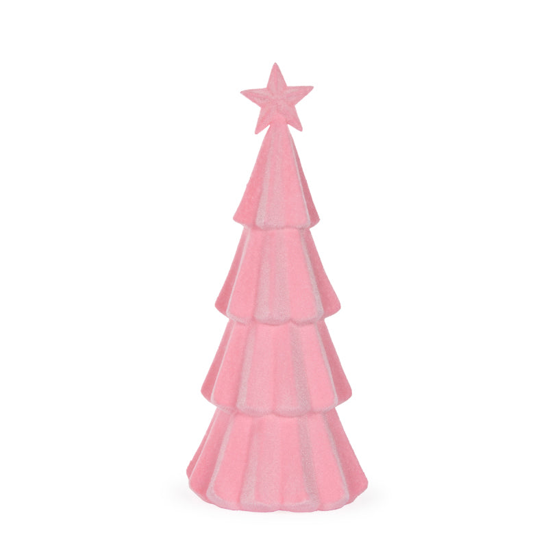PRE ORDER 40CM PINK FLOCKED TREE