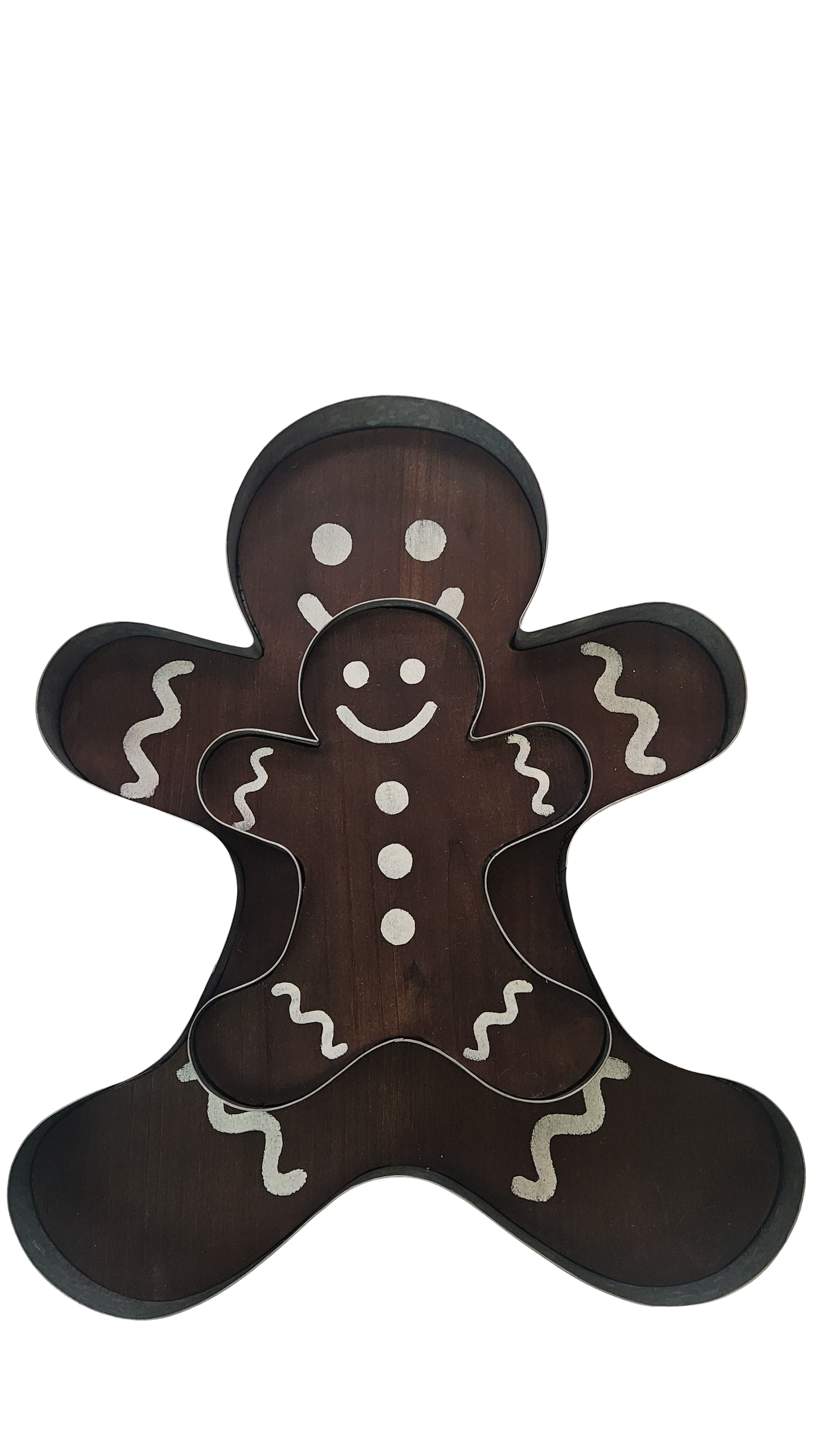 GINGERBREAD MAN S/2 TRAYS