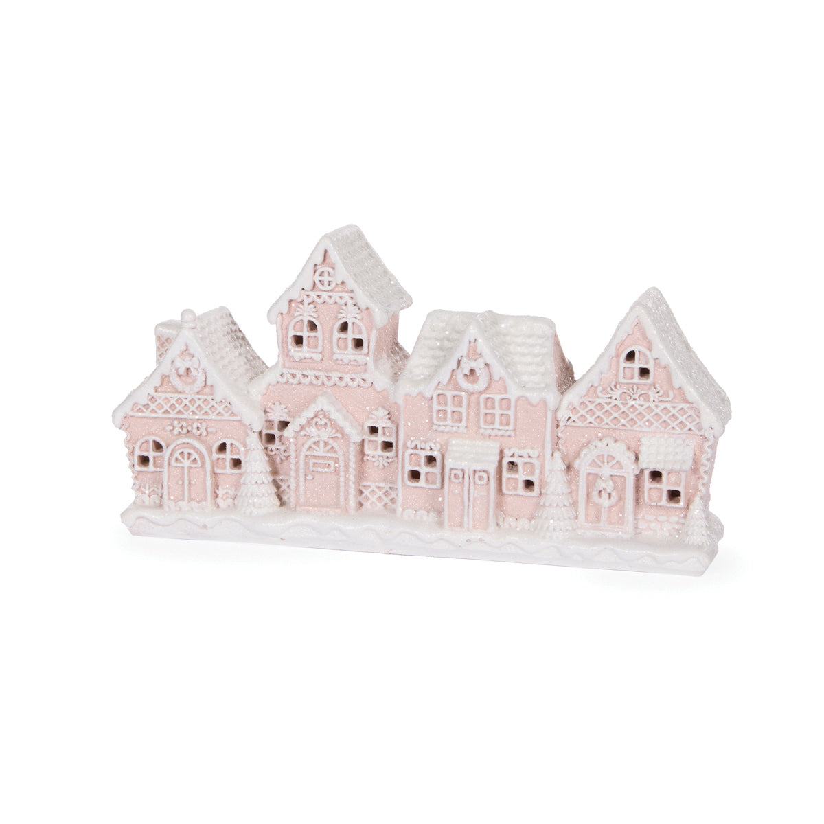 PRE ORDER LED PIPED PINK GINGERBREAD VILLAGE