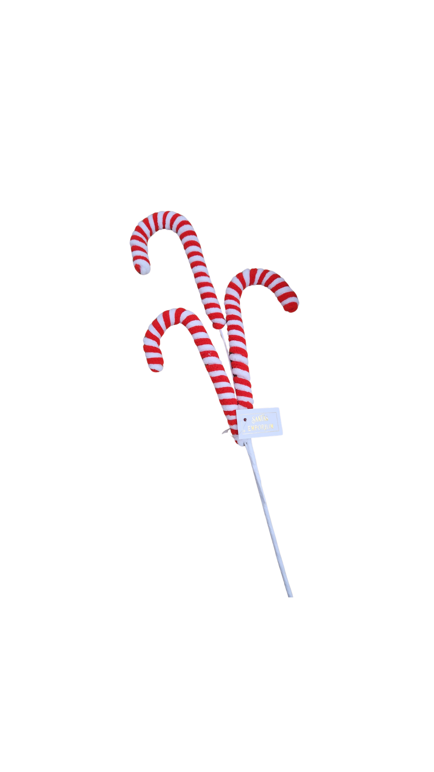 RED WHITE CANDY CANE PICK