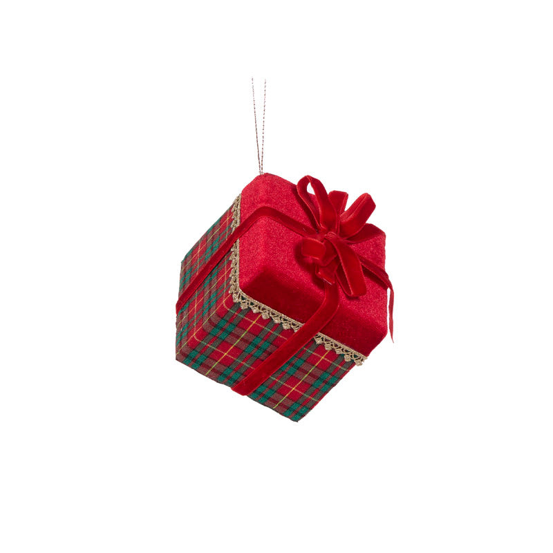 PRE ORDER 8.5CM TARTAN PRESENT HANGING