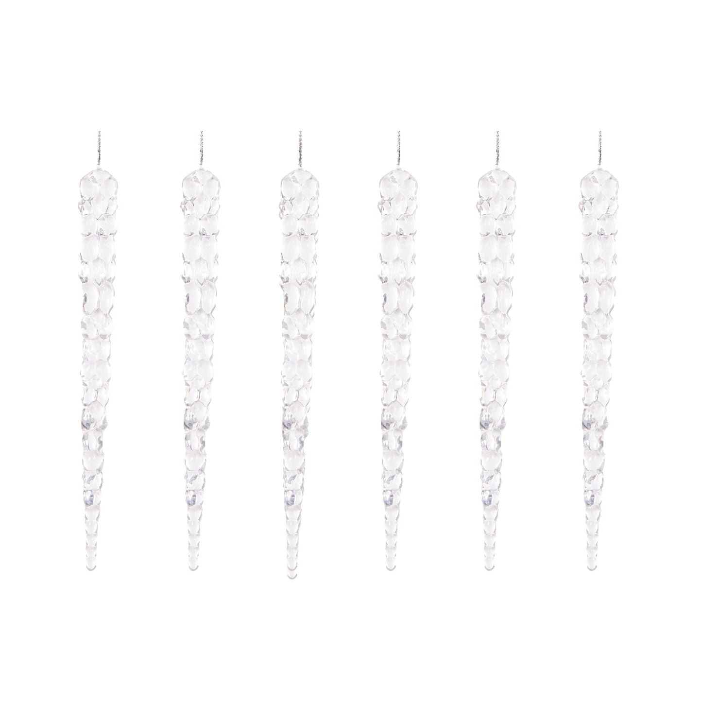 PRE ORDER CLEAR 6PK ICICLES HANGING