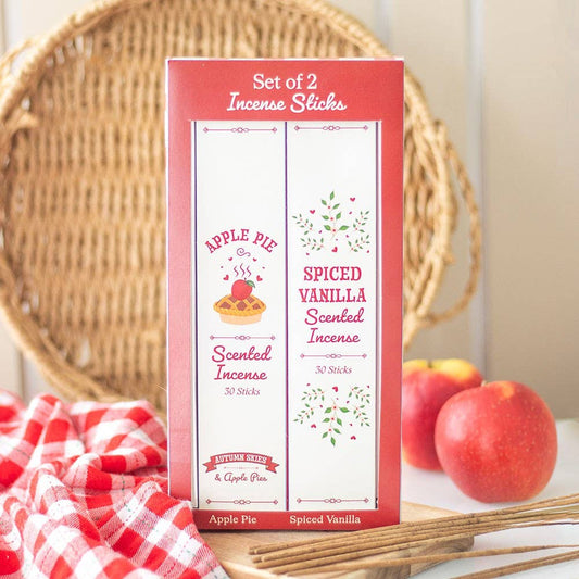 PRE ORDER SET OF 2 APPLE PIE AND SPICED VANILLA INCENSE STICK PACKS