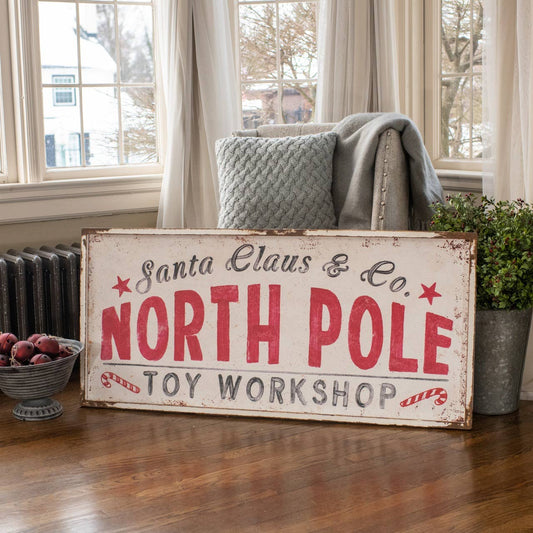 NORTH POLE TOY WORKSHOP SIGN