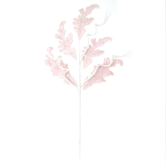 PRE ORDER PASTEL PINK FROSTED LEAF SPRAY