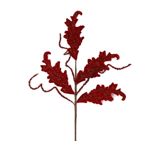 RED FROSTED LEAF SPRAY