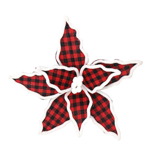 RED BLACK CHECKERED POINSETTIA
