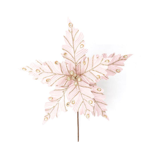 PINK GOLD JEWELLED POINSETTIA