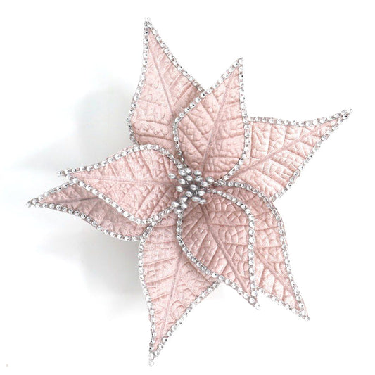 PINK SILVER JEWEL TRIM POINSETTIA